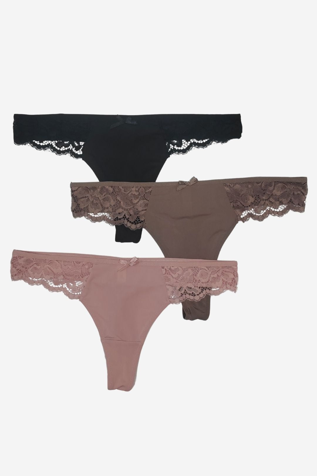 3 Pack Lace Thong