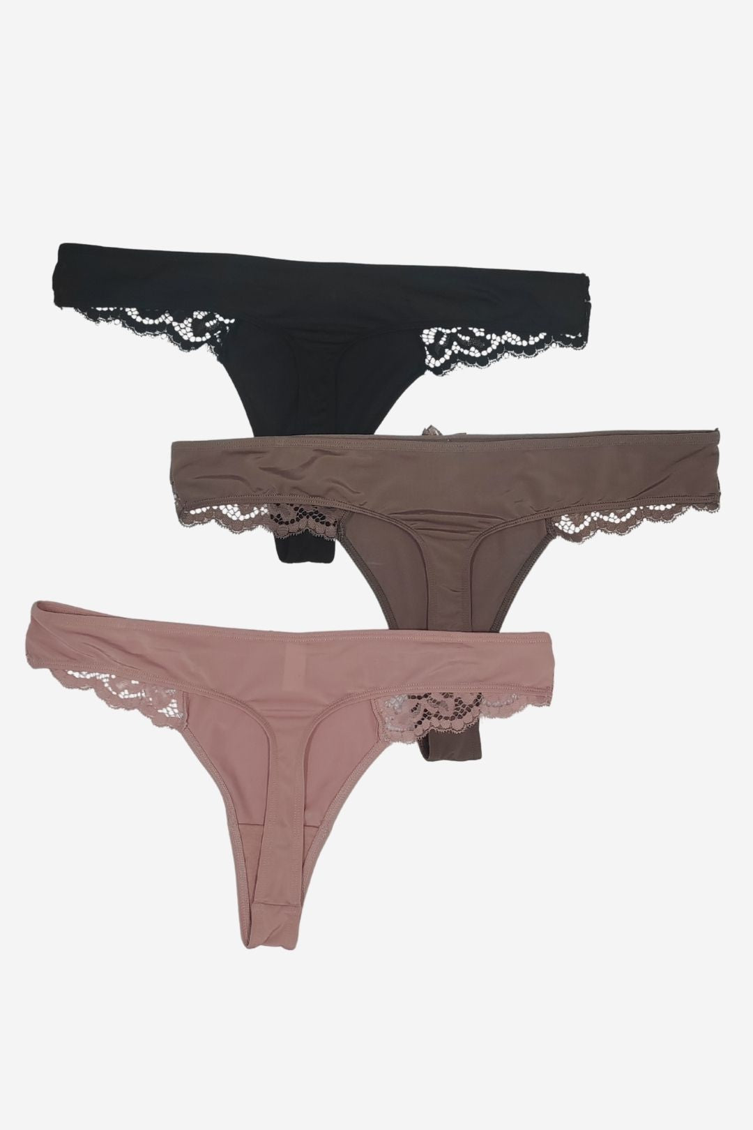 3 Pack Lace Thong